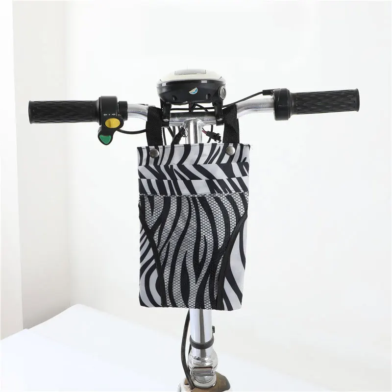 Bicycle Storage Bag Detachable Basket Front Handle Large Capacity Pocket Bicycle Motorcycle  Mobile Phone Bag Accessory