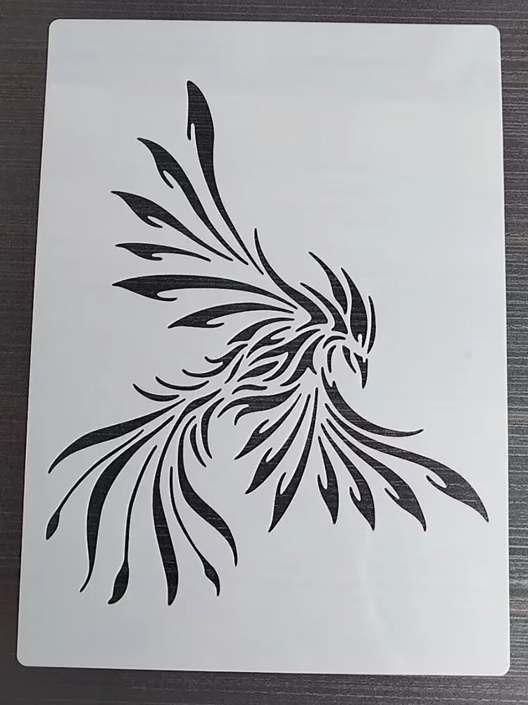 1PCS 21*29Cm Firebird Template DIY Layering Stencils Wall Painting Scrapbook Coloring Embossing Album Decorative Card Templat