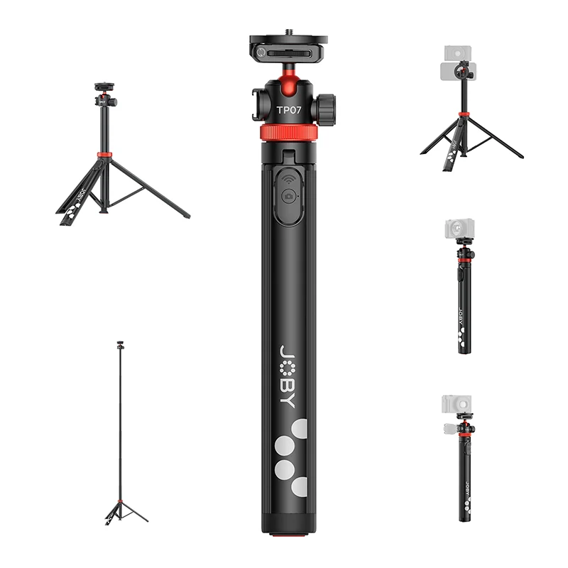 JOBY TelePod® Plus TP07 Magnetic Tripod for Smartphone Camera with Cold Shoe Mount for Video Light Portable Studio Vlog Shots