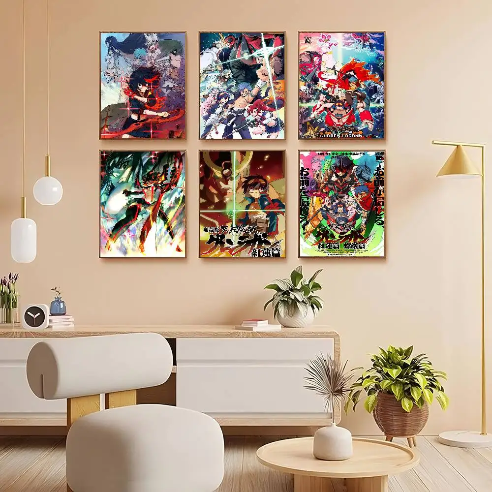 Anime Tengen Toppa Gurren-Lagann Wall Art Print Poster Japanese Art Exhibition Decorative Painting Modern Home Decor Unframed