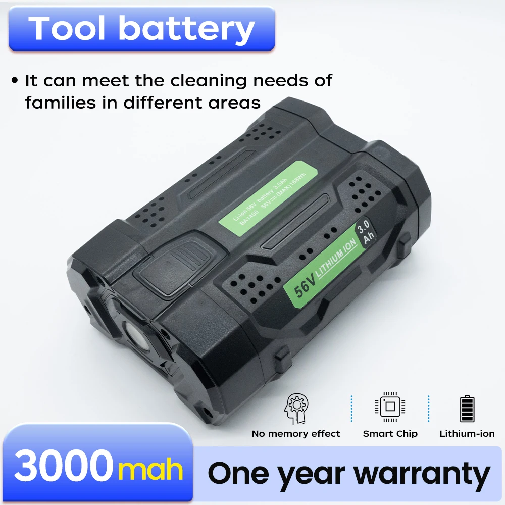 

BNN GJD-EGO 56V 2.0A EGO POWER+ Battery and Charging Kit BA1400 56V 2.5Ah Lithium-Ion Battery and CH2100 Charger Set