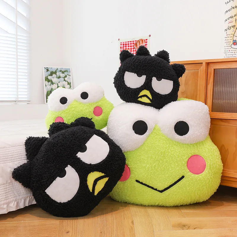 Anime Cartoon Sanrio Bad Badtz Maru Kero Kero Keroppi Plush Doll Y2K Creative New Bedroom Pillow Ornament Gift for Friends