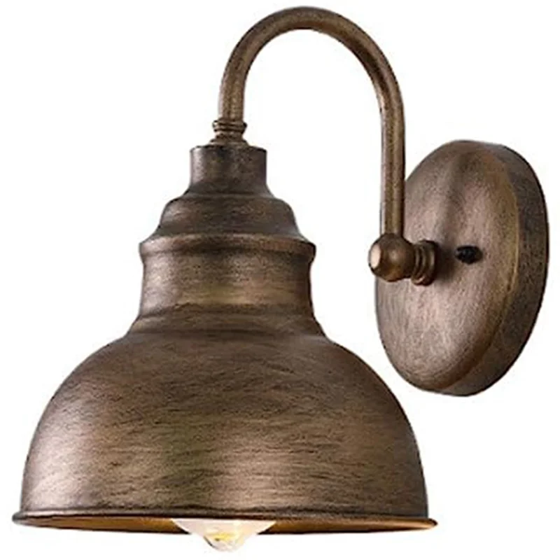 

Vintage Wall Sconce Gooseneck Barn Flat Light Industrial Vintage Farmhouse Wall Sconce Outdoor Waterproof (Bronze)