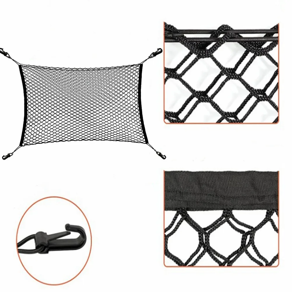 

Single-layer Car Dog Barrier Net Front Isolation Guard Mesh Multi-functional Trunk Storage Pocket 130x90cm