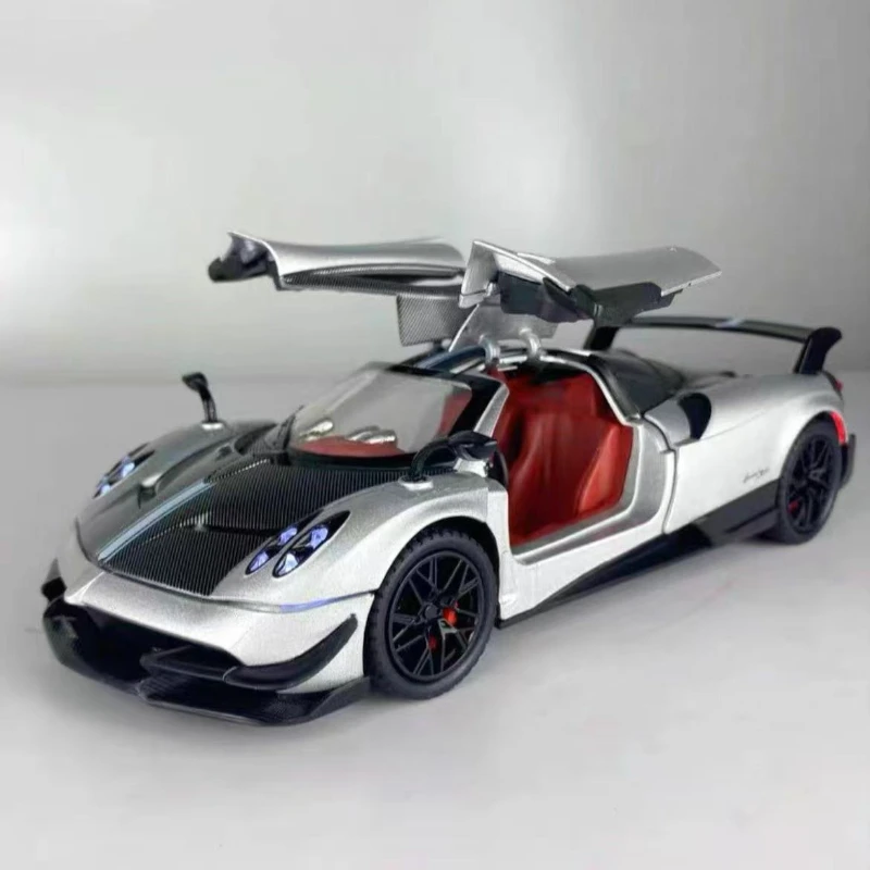 

1:24 Pagani Huayra BC Alloy Sports Model Diecast Metal Racing Car Vehicles Model Sound Light Simulation Collection Kids Toy Gift