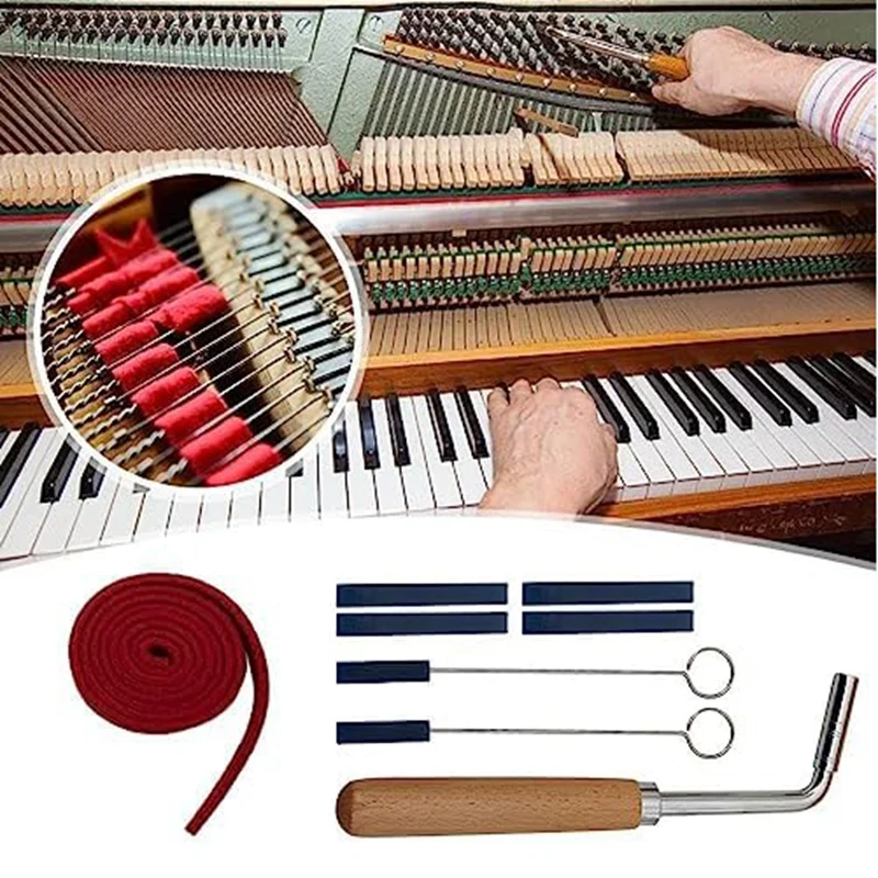 Professional Piano Tuning Kit, Piano Tuner Hammer Mute Kit Tools, Piano Tuning Lever Tools