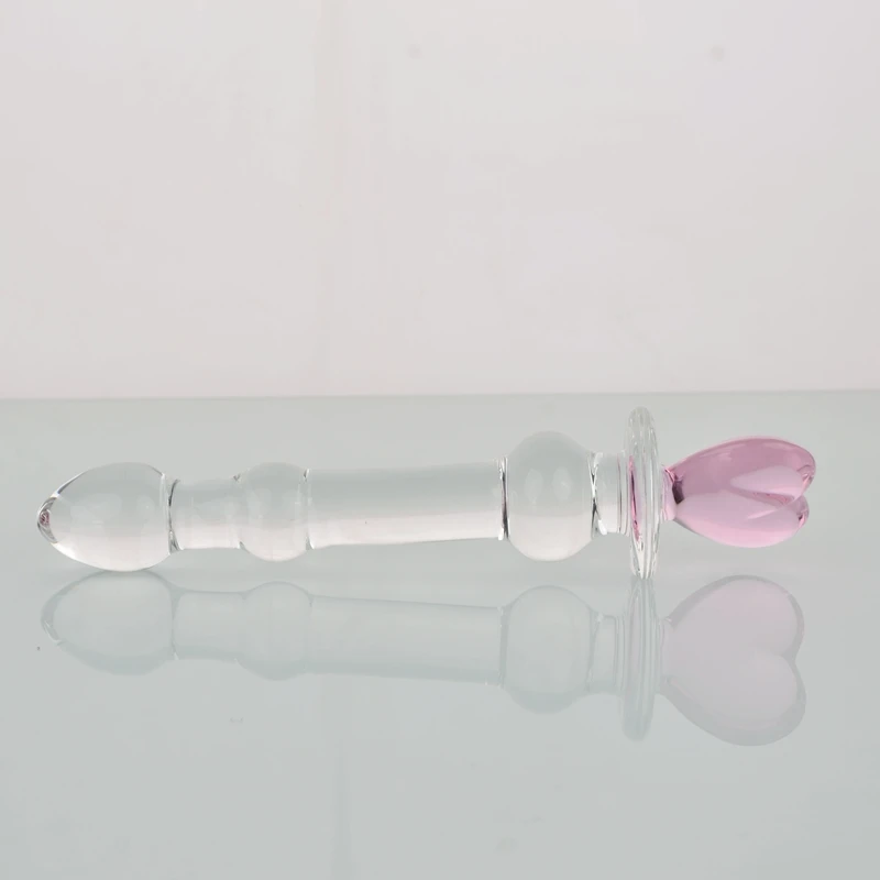 Wholesale Pink Heart Mini Cheap Cute Model Masturbation Glass Penis Dildo Sex Toy/Mini Butt Plug/Small Glass Dildo Toy for Adult