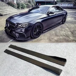 Carbon Fiber Side Skirt For Mercedes Benz W213 E200 E260 E300 E43 E63 2016-2023 Body Kit Lip Spoiler Upgrade Refits Splitter