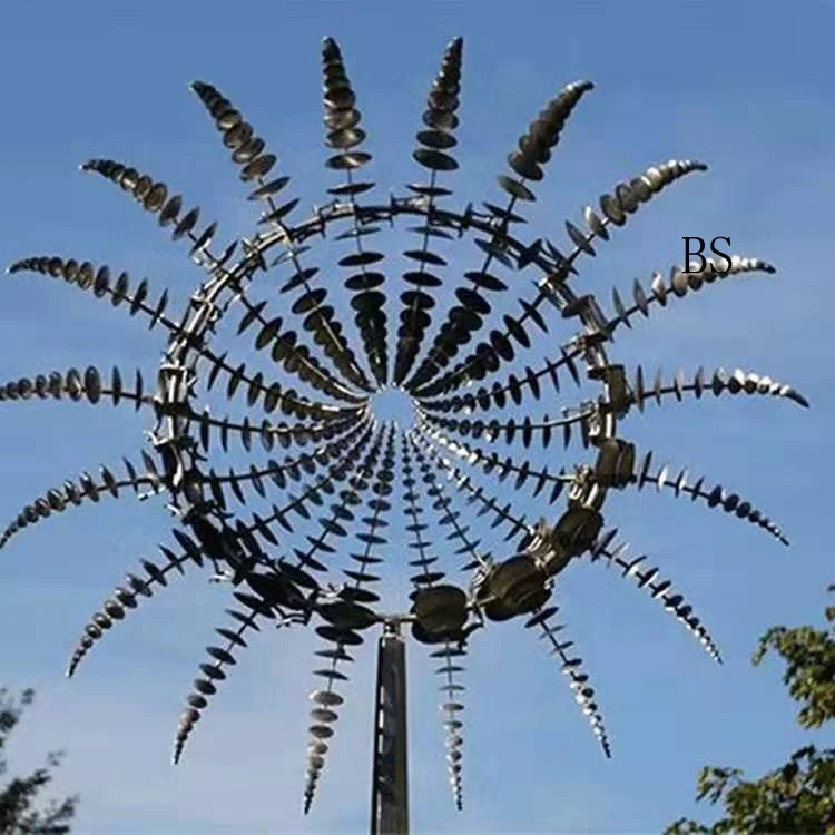 Custom Outdoor Large Abstract Stainless Steel Wind Kinetic Art Sculpture