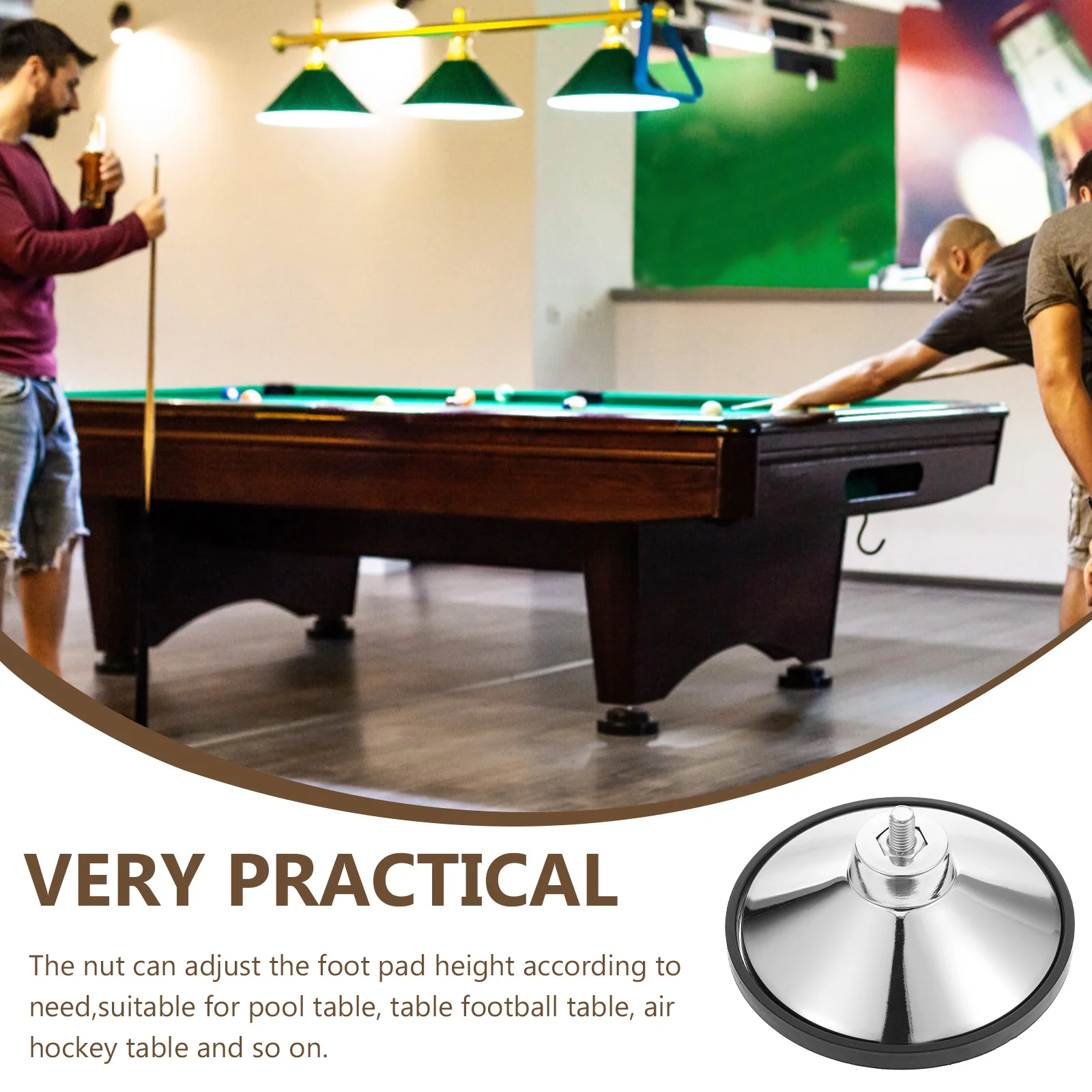 1Set Foosball Table Foot Pad Adjustable Metal Table Leg Leveler for Home Kitchen Office Workshop Protection Kit