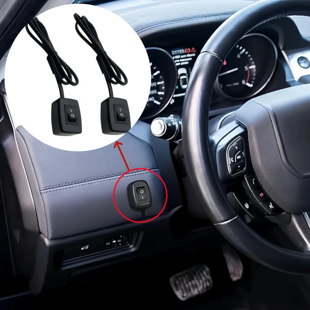 Car Rocker Switch ON/Off With 1Adhesive Mount 12/24V 3A 75cm Cable For  Auto Caravan And  Boat LED Lights