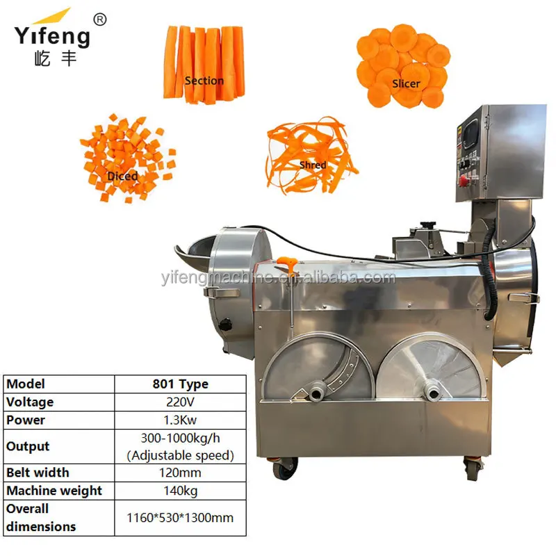 Professional Multi-functional Industrial Vegetable Cutting Machine Slicing and Dicing for Vegetable Processing Plants