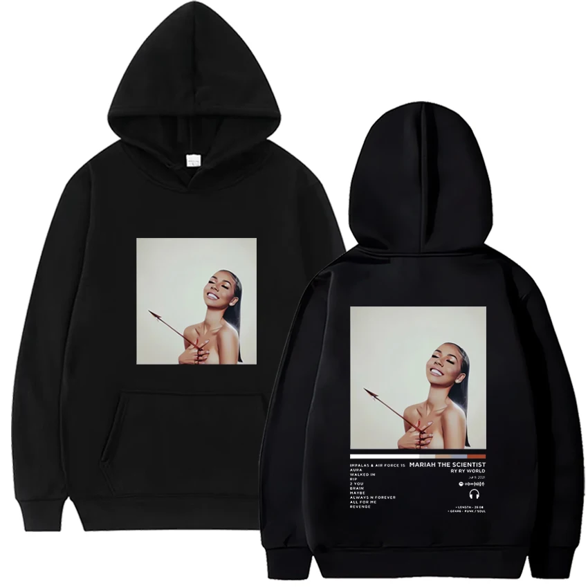 

Singer Mariah The Scientist Music Album Print Hoodie High Street Fashion Trend Sweatshirts Unisex High Quality Fleece Pullovers