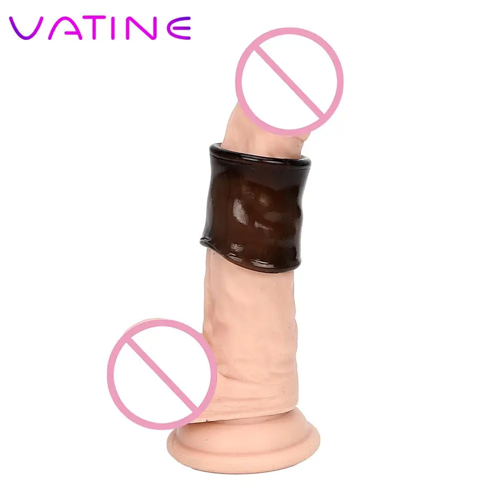 Cock Ring Delay Ejaculation Penis Ring Chastity Cage Sex Toys for Men Male Silicone Adult Products Enlargement Penis Sleeve