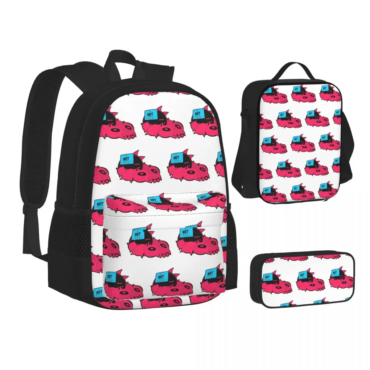

Just Shapes And Beats Blixer Bad Cat Backpacks Bookbag Children School Bags Kids Rucksack Lunch Bag Pen Bag Three-Piece Set