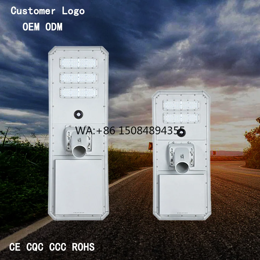 OEM/ODM 40W 60W 100W Customized Remote Control IP66 Aluminum LED Solar Road Street Light Outdoor CCC Certified 3-Year Warranty