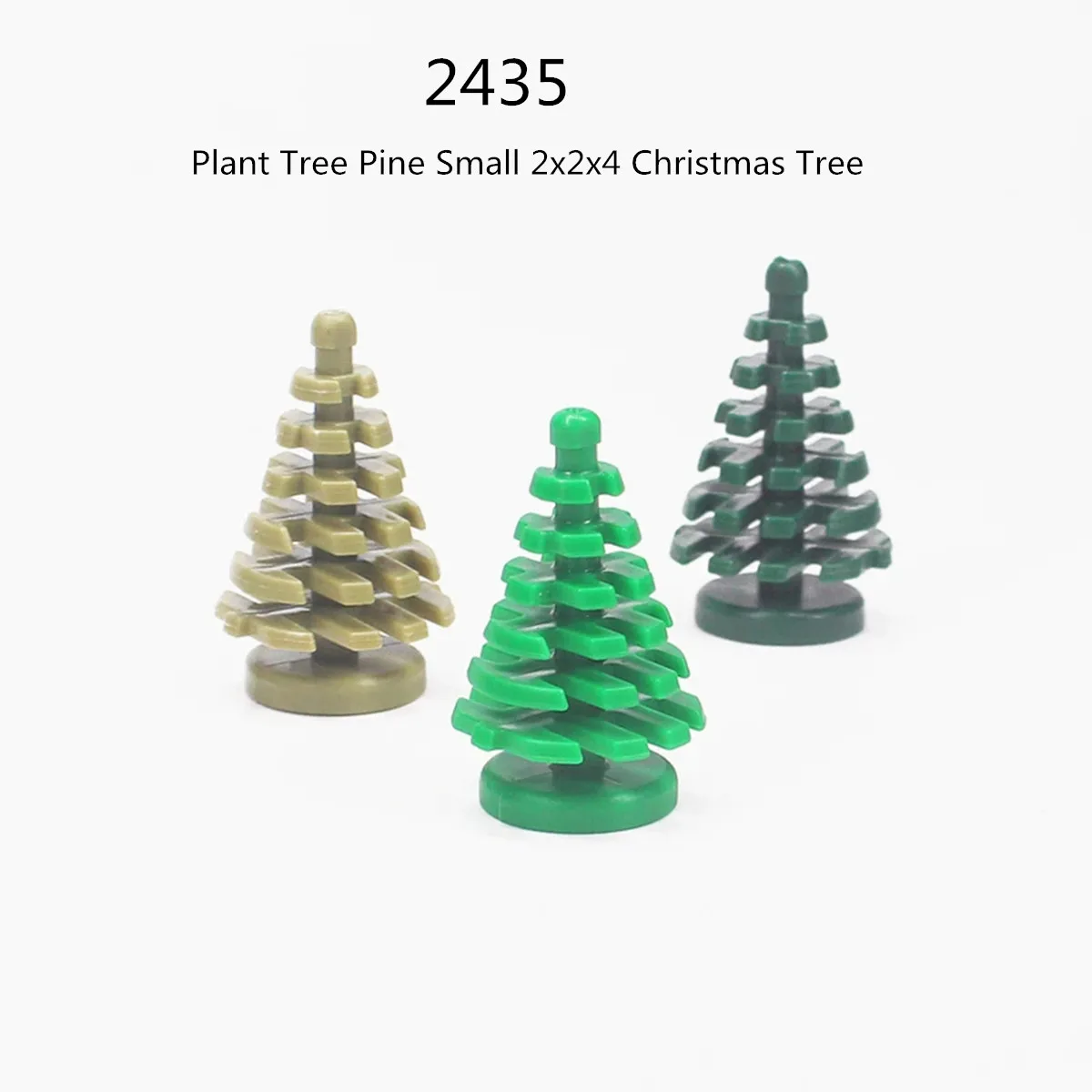 1 Pcs Buildings Blocks 2435 Plant Tree Pine Small 2x2x4 Christmas Tree Modular GBC Toy For Gift Education High-Tech MOC Diy Set