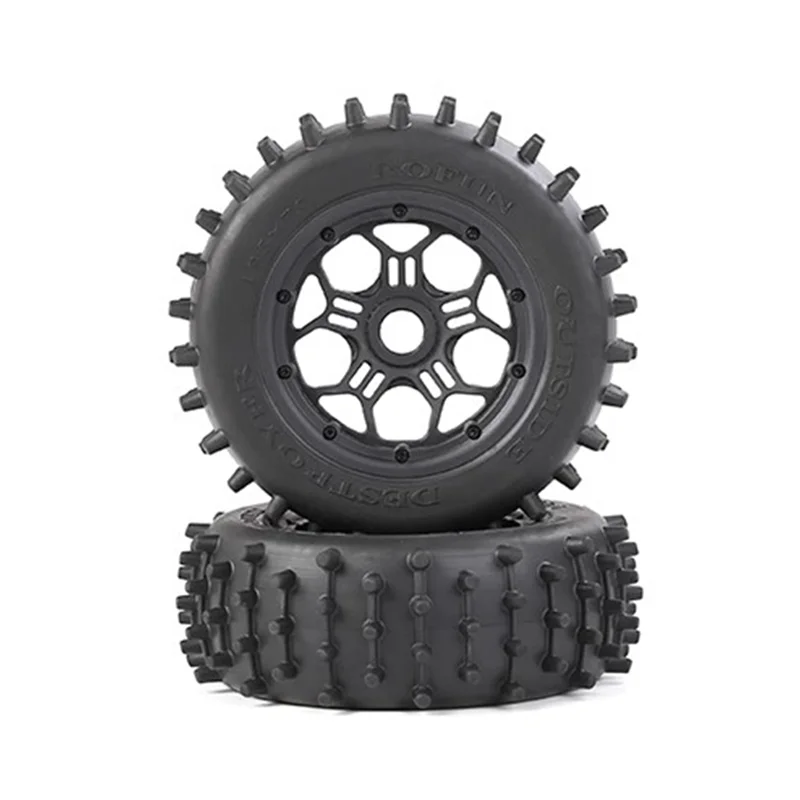 ROFUN Upgraded LT LOSI V5 Big Nail Tire Assembly Set, 2 pieces, for gasoline vehicles 970741