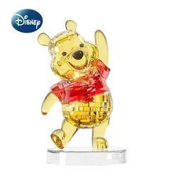 Disney Winnie The Pooh Original  New Children's Block Toy Cartoon Crystal Block Toy 3D Model Puzzle Toy Children's Birthday Gift