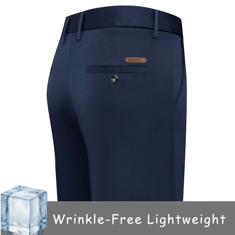 Brand Men's Golf Pants Lightweight Breathable Business Formal Dress Pants for Men Straight-Fit Stretch Chino Workwear Trousers