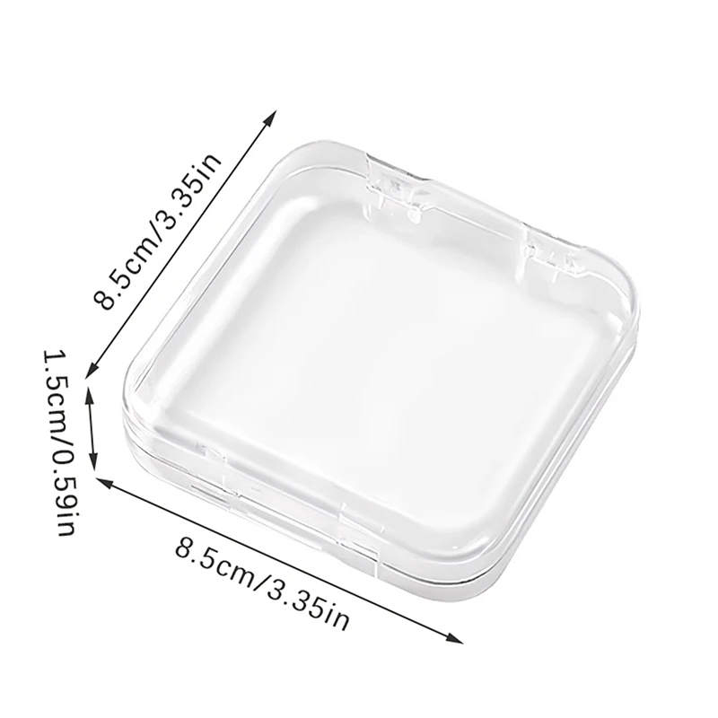 Transparent Square Rectangle Plastic Case For Necklace Earring Ring Jewelry Packaging Portable Grocery Storage Organizer