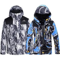 Chaqueta de esquí para hombre, abrigo cálido a prueba de viento, impermeable, transpirable, para snowboard, Invierno