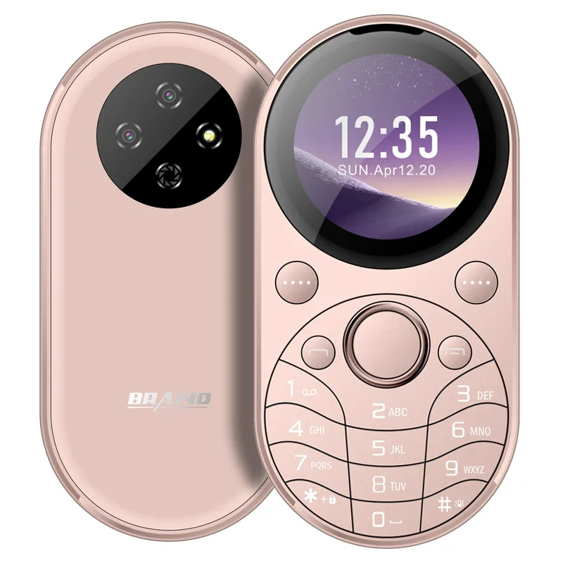 New Fashion design i15 mini round screen dual sim keypad 32mb+32mb multi-language button mobile feature phone