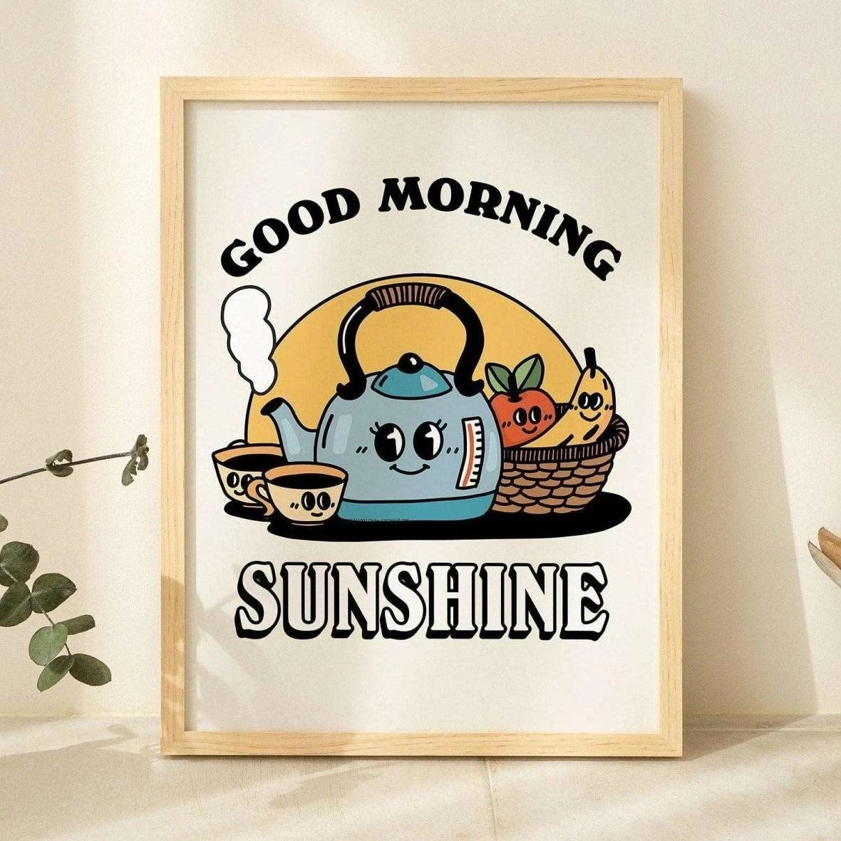 Moderne Cartoon Morgen Sonnenschein Obst Wand Kunstdrucke Leinwand Malerei Poster Bild Für Wohnzimmer Schlafzimmer Wohnkultur Geschenk