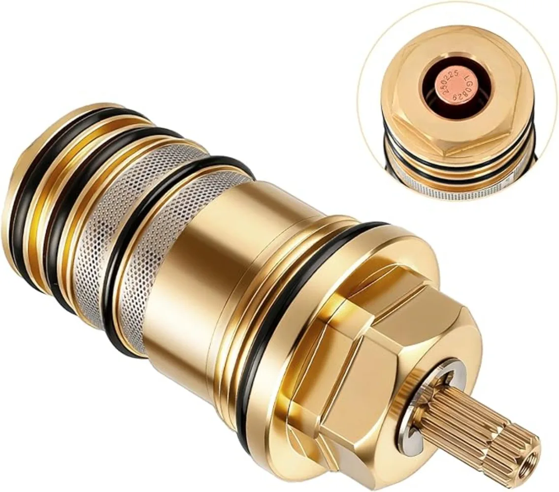 

Brass Replacement Thermostatic Cartridge Shower Mixer Valve Bar Repair Kit Bathroom Water Temperature Control Faucet Cartridges