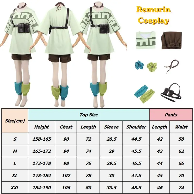 

Disguise Remurin Cosplay Costume Green Outfit Adult Female Halloween Carnival Anime Dress up