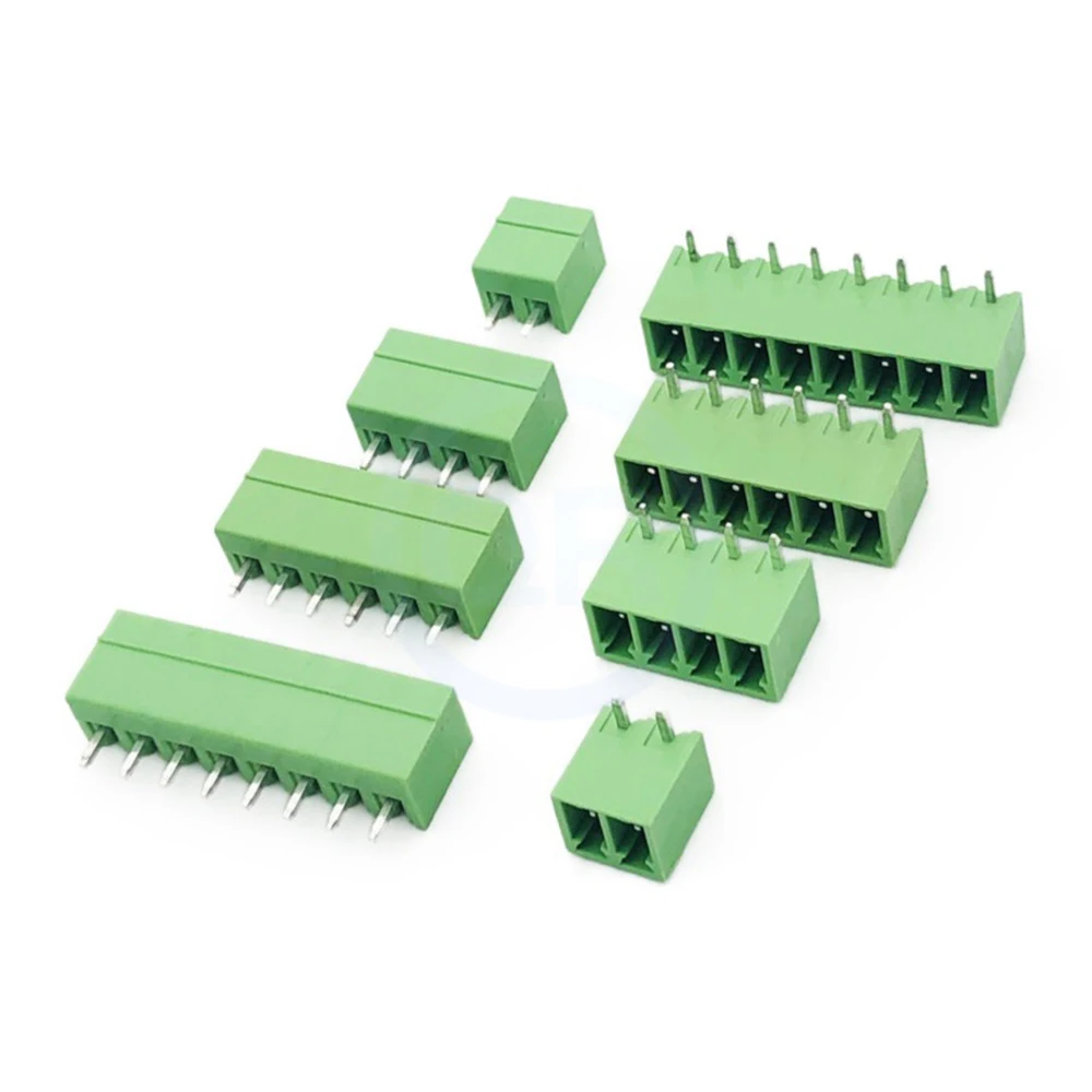 20 PCS 3.81mm Pitch Plug-In Solder PCB Terminal Block KF 2EDGV/R 15EDGV 15EDGR Right Angle/Straight Pin 2-24P