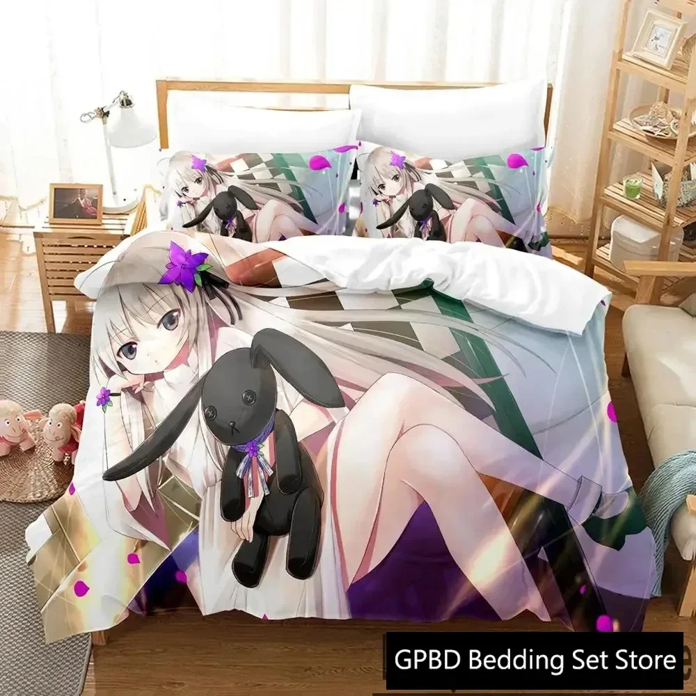 Anime Yosuga No Sora Bedding Set Boys Girls Twin Queen King Size Duvet Cover Pillowcase Bed boys Adult Home Textileextile