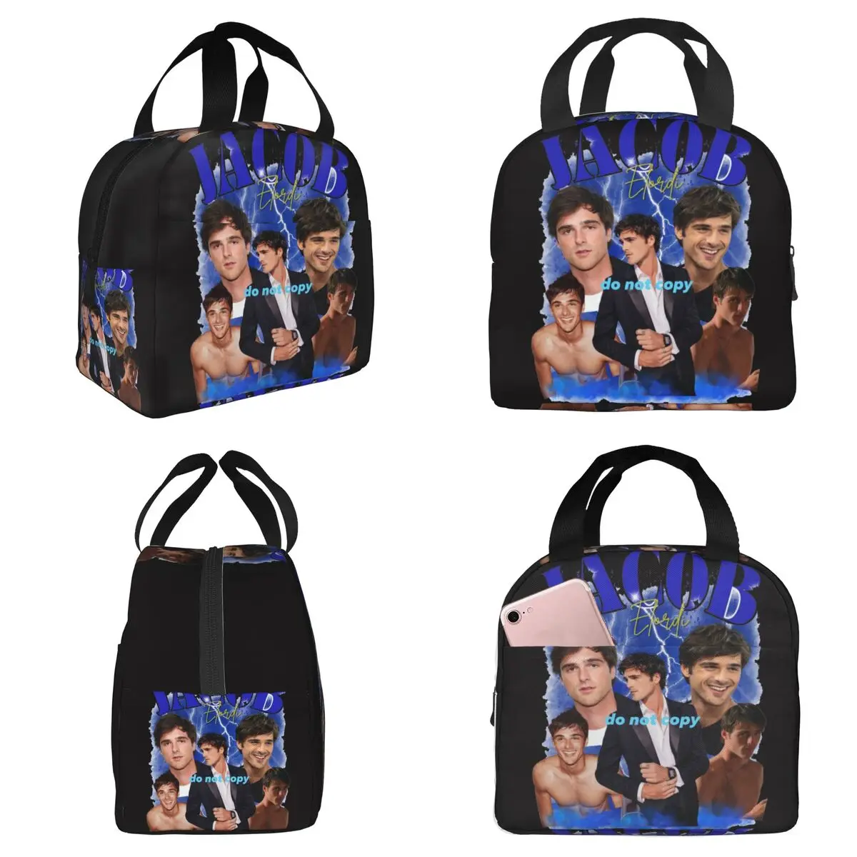 Jacob Elordi Australian Actor Insulated Lunch Bag for Kids School Cooler Thermal Food Box Tote Portable Lunch Boxes Container