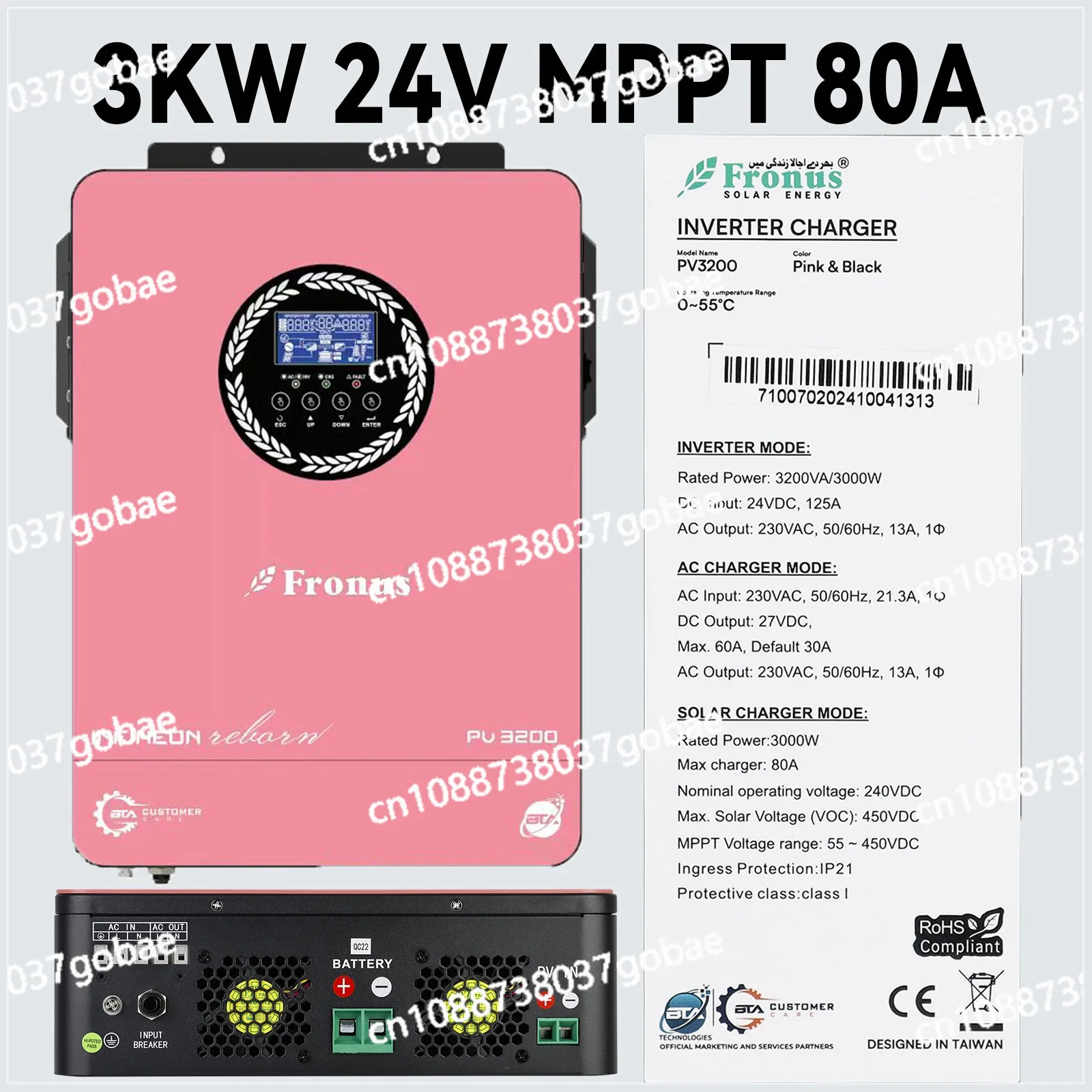 3000W24V solar photovoltaic inverter MPPT high frequency off-grid household inverter