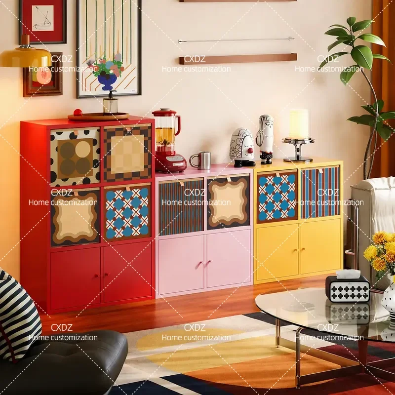 Steel Bookshelf Floor to Wall Combination Lattice Cabinet Living Room Storage Household Bookcase