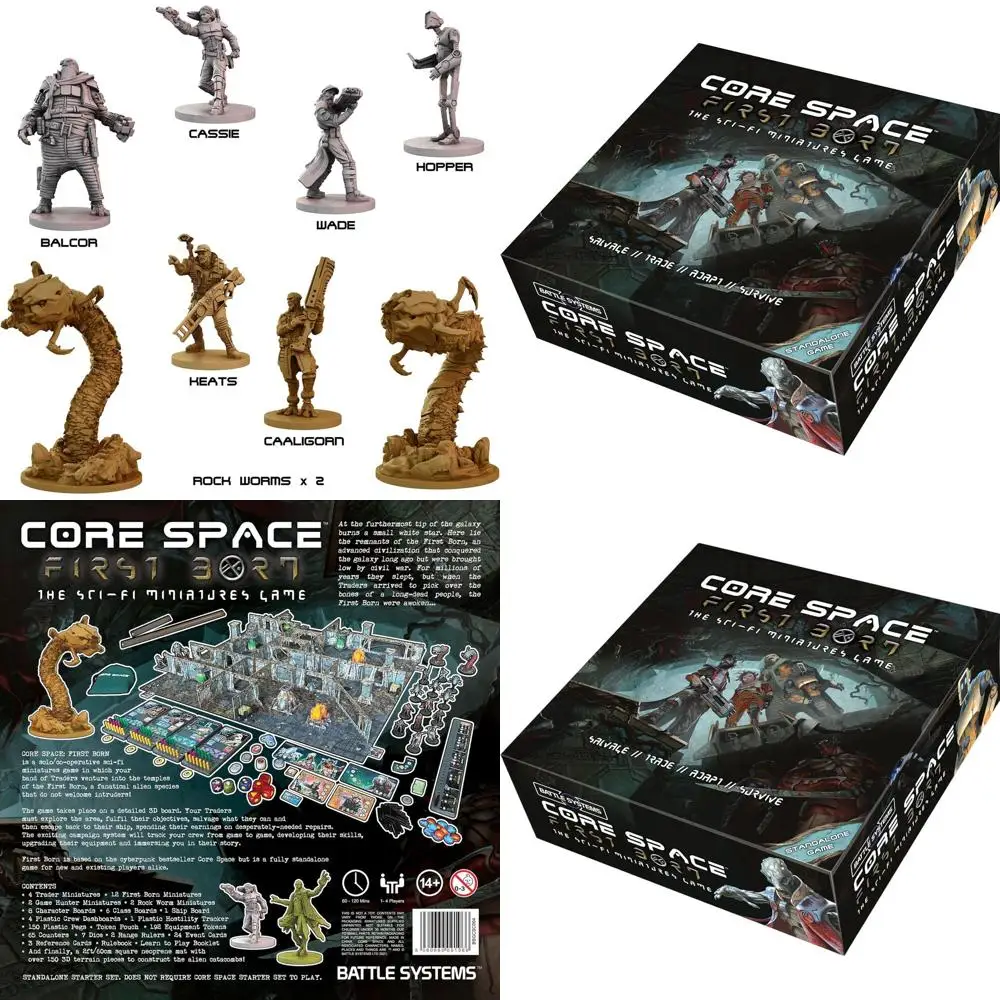 

Sci-Fi First Born Board Game - 28mm Cyberpunk Miniatures for 40K Wargame - Modular 3D Terrain for Tabletop Gaming (Starter Set)