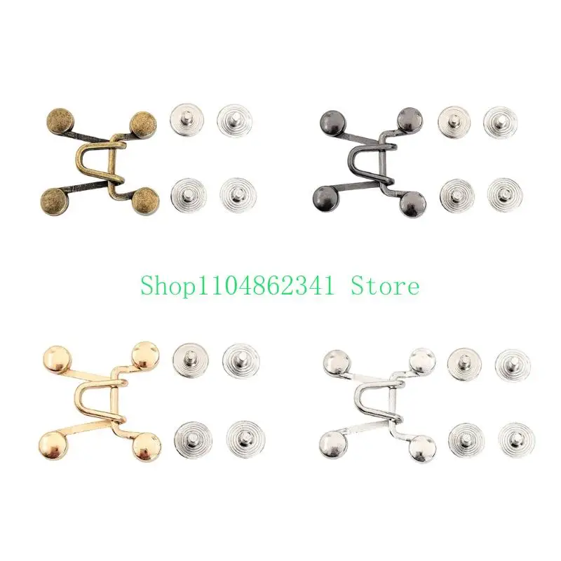 

5asd Adjustable Tighten Waist Button Metal Button Fastening Detachable for Pants