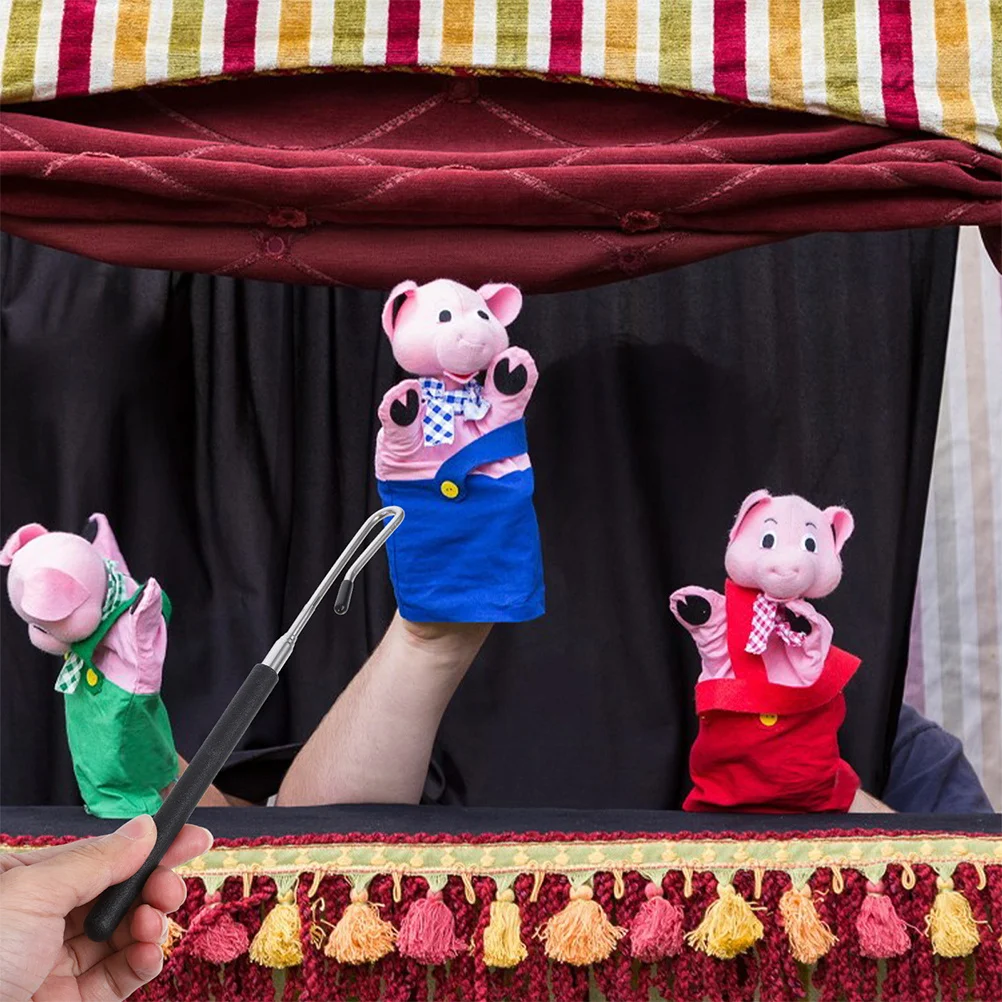 

6pcs Hand Puppet Control Rods Ergonomic Design For Smooth Arm Movement Stage Performance Education Use Durable Puppet