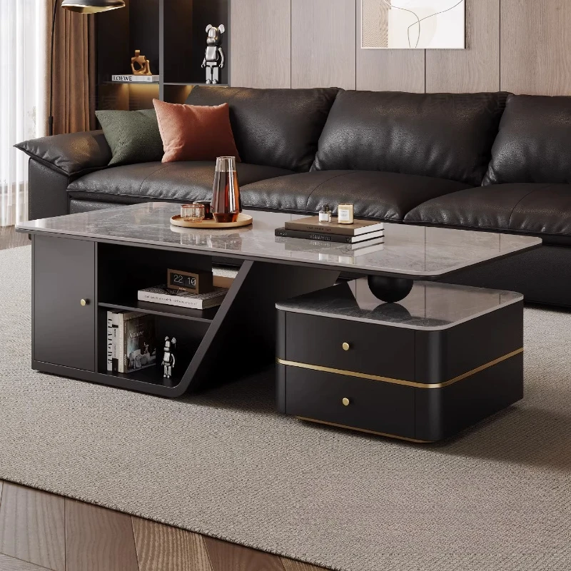 xx-Modern Design Coffee Table Magazine Storage Minimalist Premium Coffee Tables Metal Base Muebles Para El Hogar Furnitures*