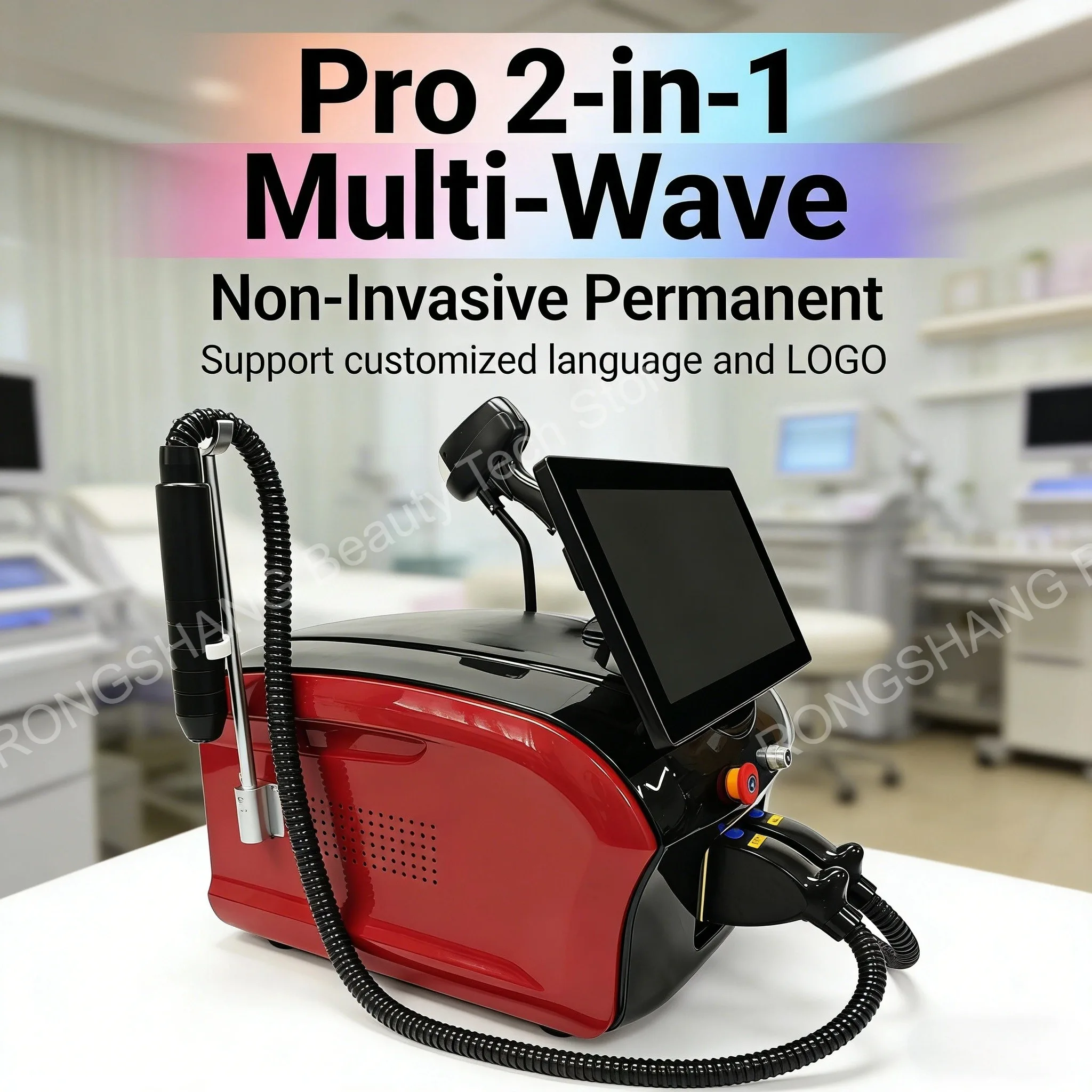 

Диодный лазер для удаления волос 2 в 1, подходит для всех типов кожи, для использования на всем теле, в салонах и дома