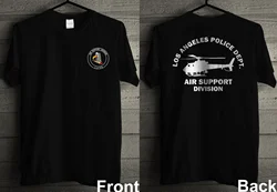 LAPD Los Angeles Police Department Air Support Division Black T-Shirt HQ Design