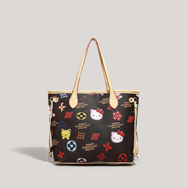 

Kawaii Sanrio Peripherals Hello Kitty Y2K Style Large Capacity Storage Bag Girl Versatile Handbag Gifts To Your Girlfriend