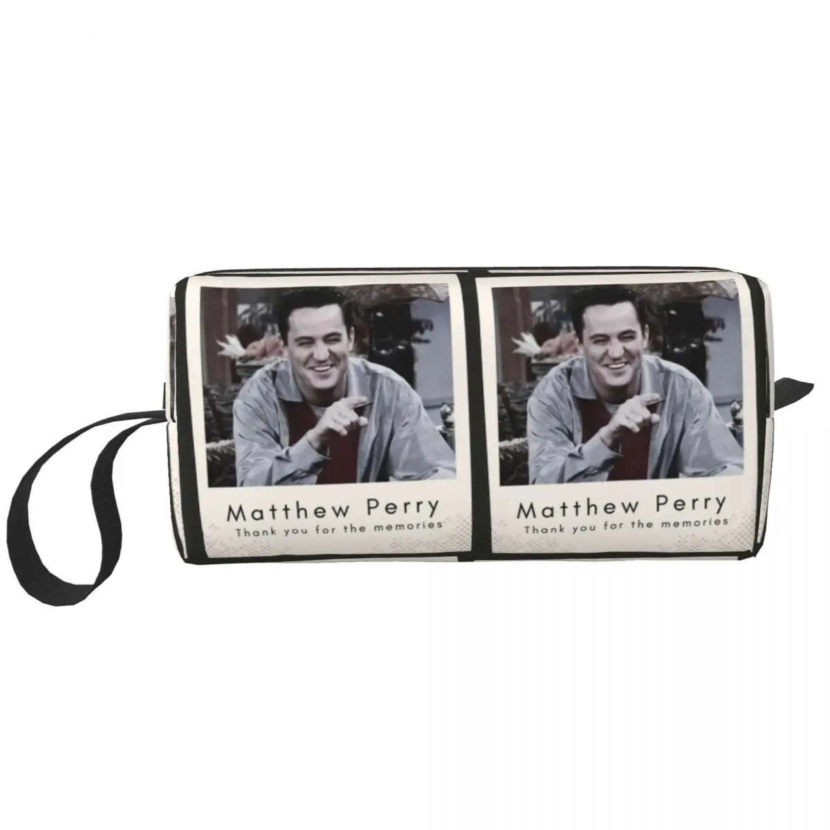 Matthew Perry Homage Rip Large Makeup Bag Zipper Pouch Travel Cosmetic Bags Organizer for Unisex