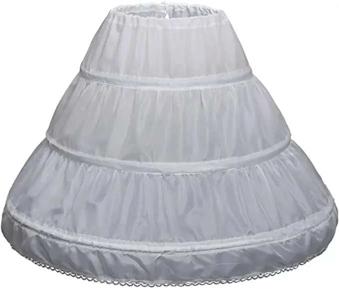 สาวน้อย Hoop กระโปรง Petticoat ครึ่งดอกไม้สาว Crinoline กระโปรง