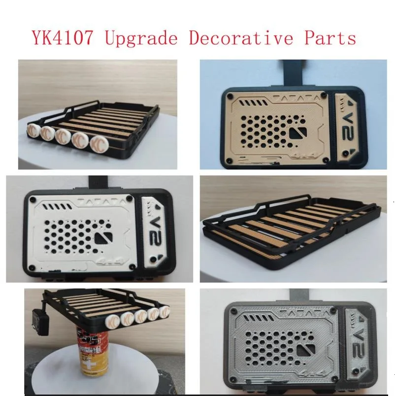 YIKONG YK4107 RC remote control car 3D printed upgrade modification parts   side backpack  elevated luggage rack  side ladder