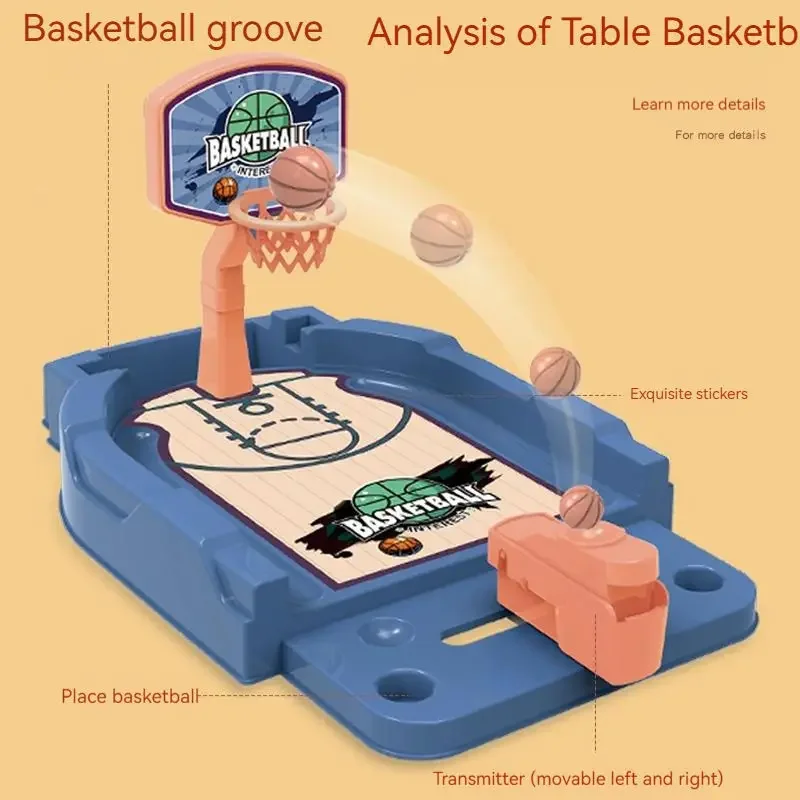 Shooting Board Game Set Bowling Basketball Machine Indoor Mini Interactive Multiplayer Finger Ejection Table Game For Kids