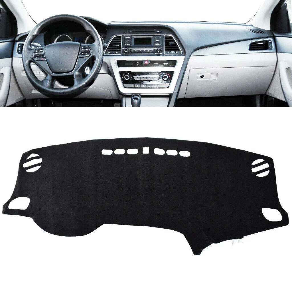 Front Dashboard Cover Carpet For Hyundai Sonata 2015-2019 Black Car Dash Board Heat Proof Mat Anti-Sun Shield Pad Shade Strip