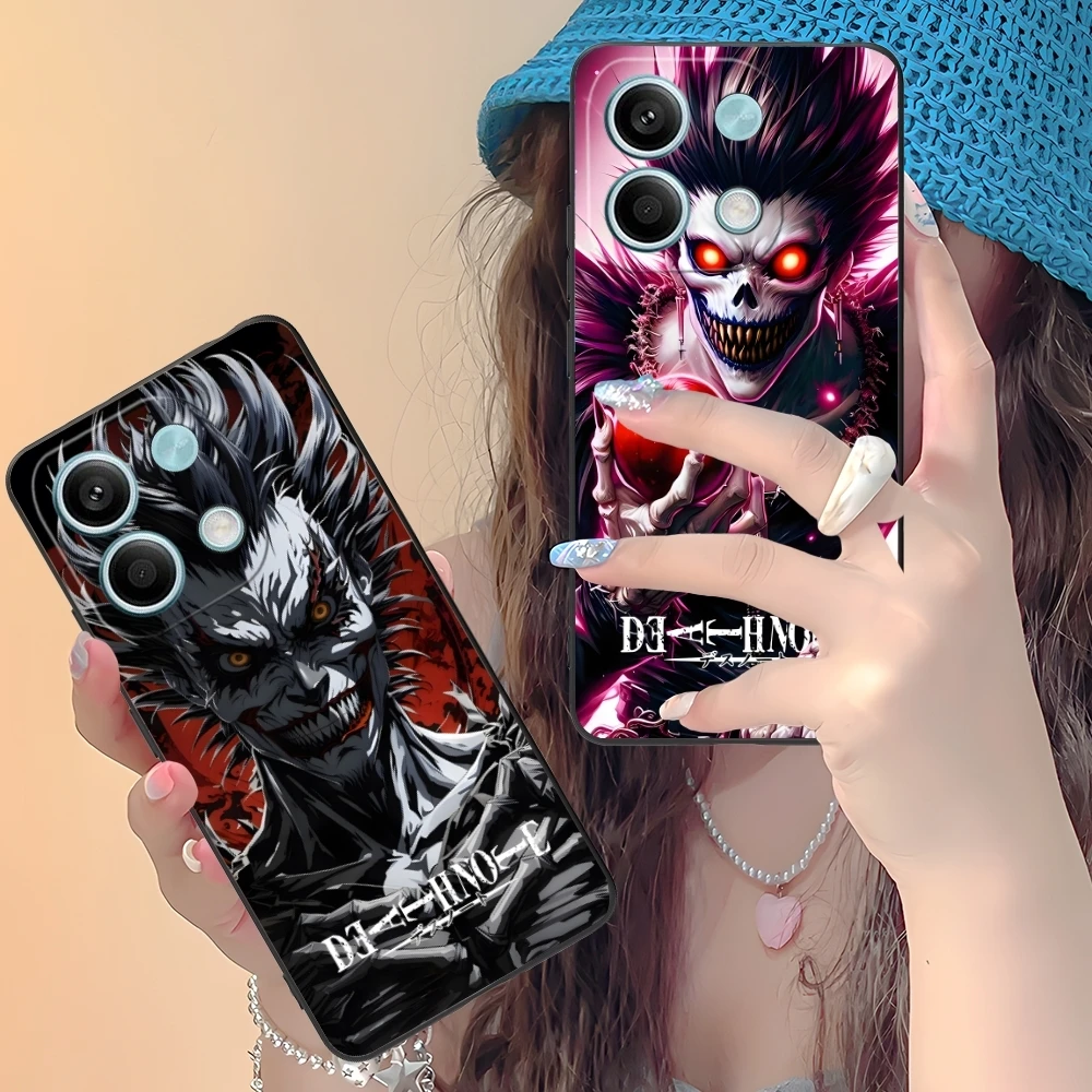 Death Note Ryuk Mobile Cell Phone Case for Xiaomi Redmi Note 13 12 11 10 9 8 7 6 S A Pro Lite Plus 5G Black Phone Cover Shell