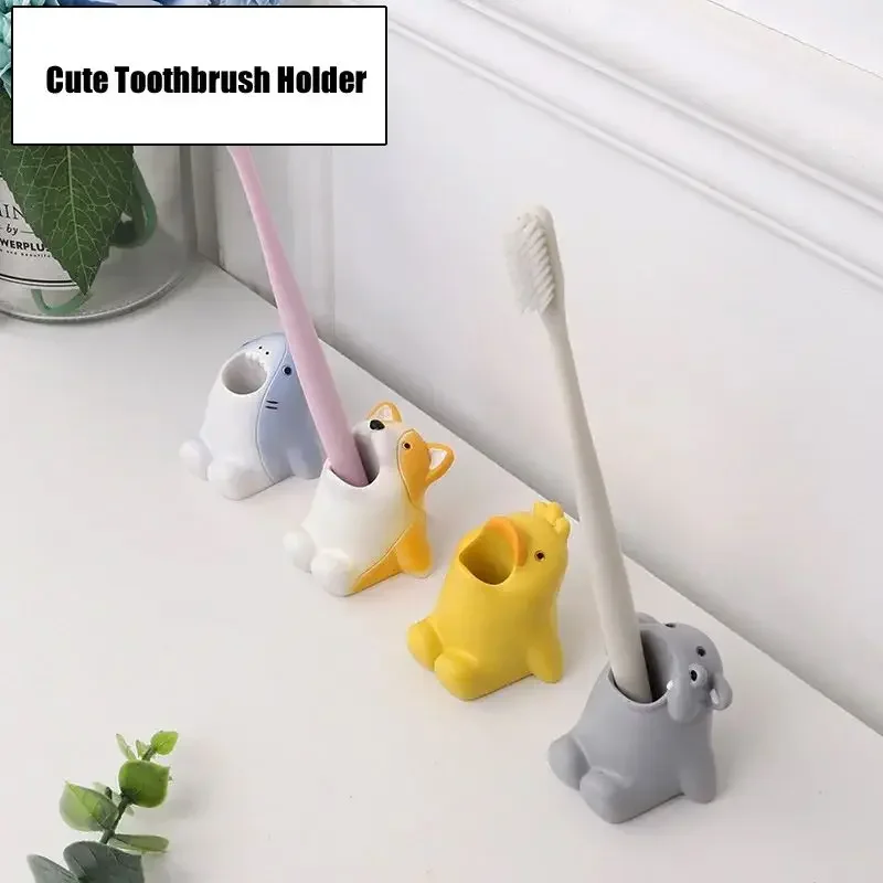 

Mini Cute Toothbrush Holder Ceramics Multi- Stand Makeup Pen Holder For Bathroom Decoration Tooth paste holder Soap holder