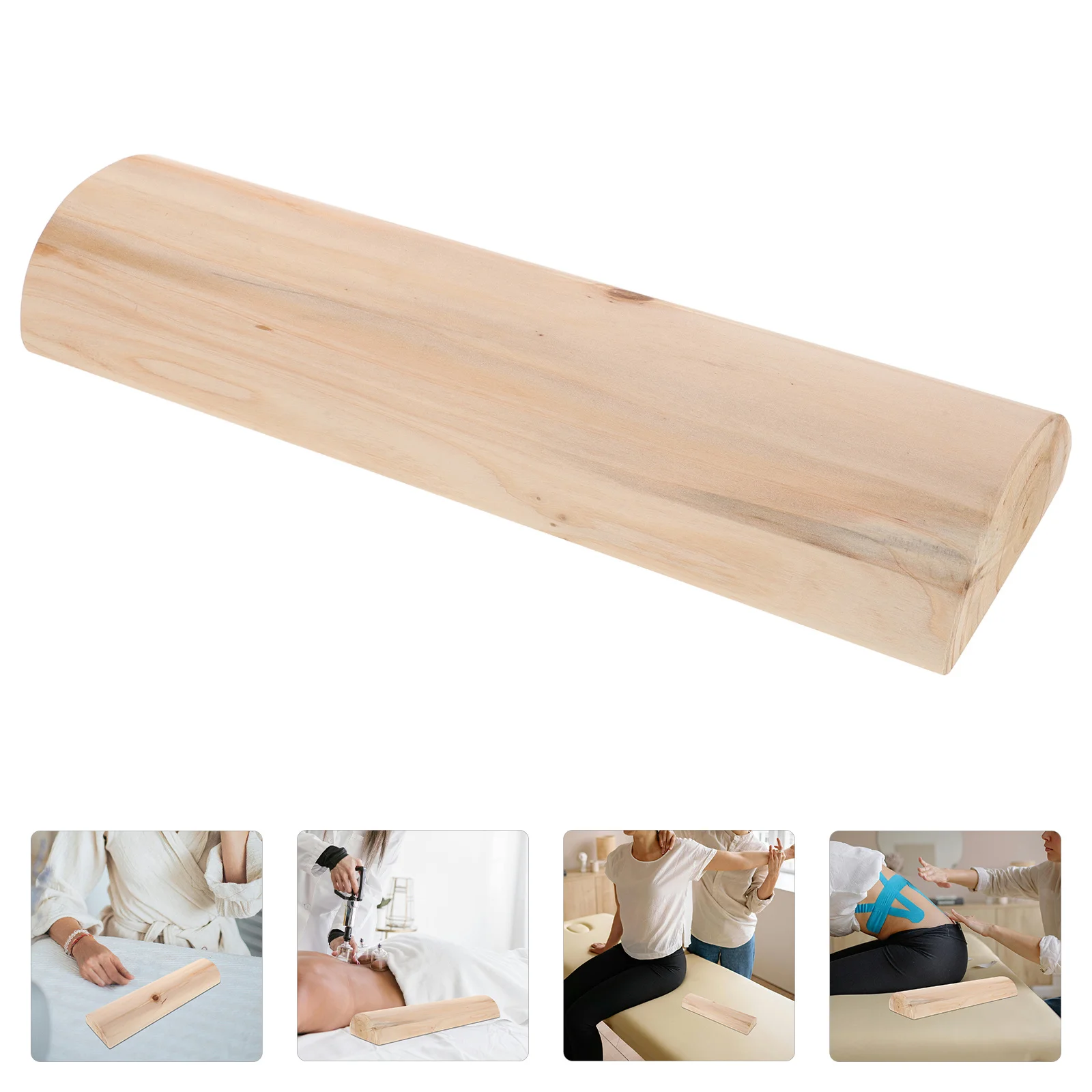 

Sauna Room Solid Wood Pillow Ergonomic Cervical Support Neck Pillow Handmade Smooth Surface Steam Room Relaxation
